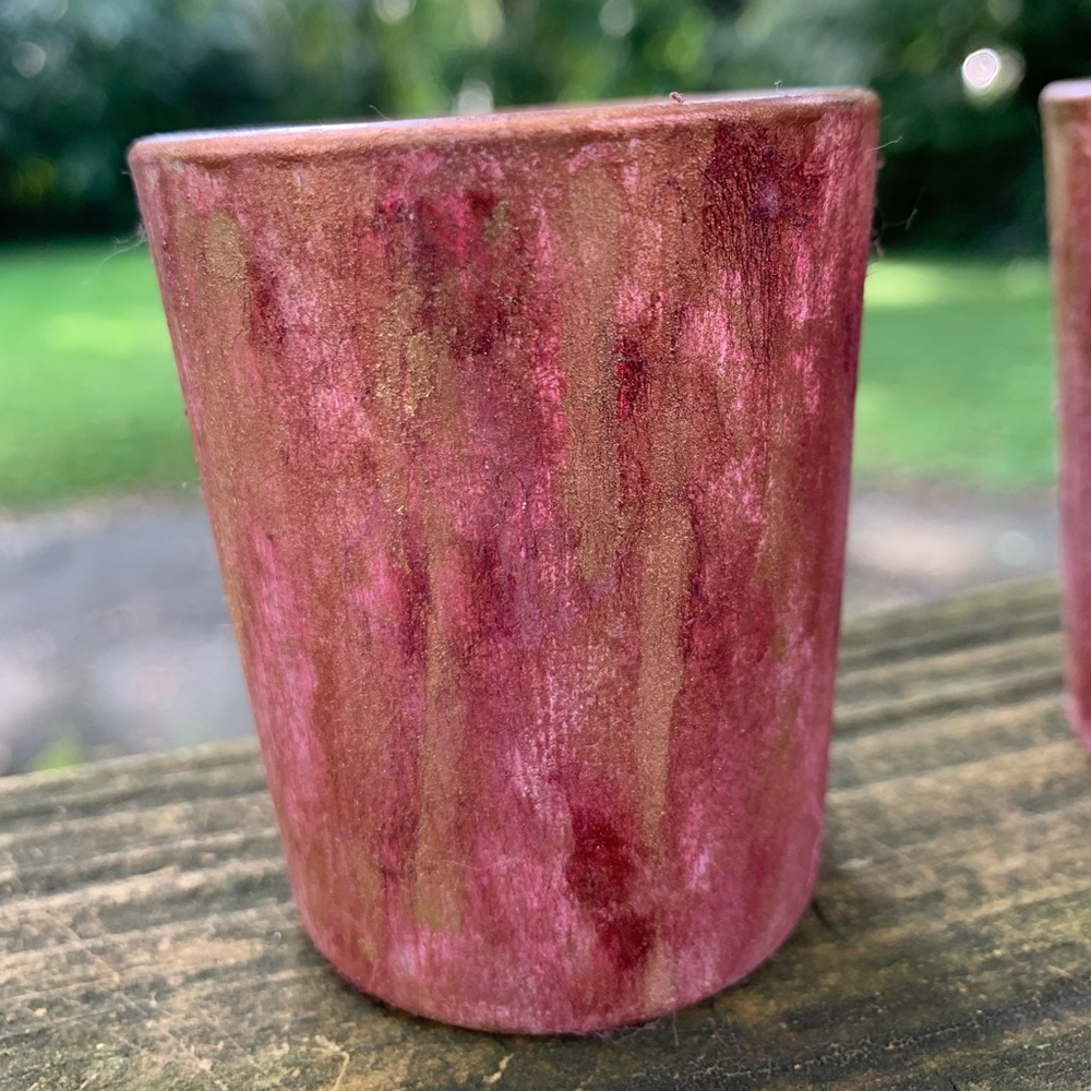 Hand Painted Votive Candle Holder Set - Picture 4 of 8